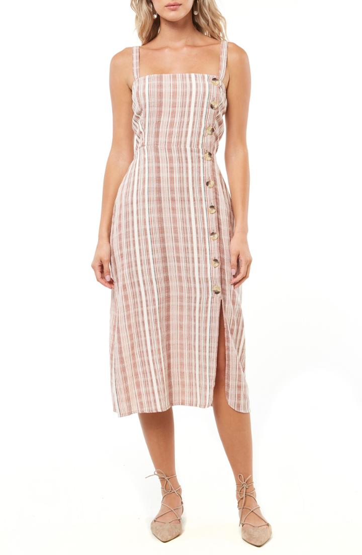 Women's Ganni Rometty Floral Georgette Smocked Dress