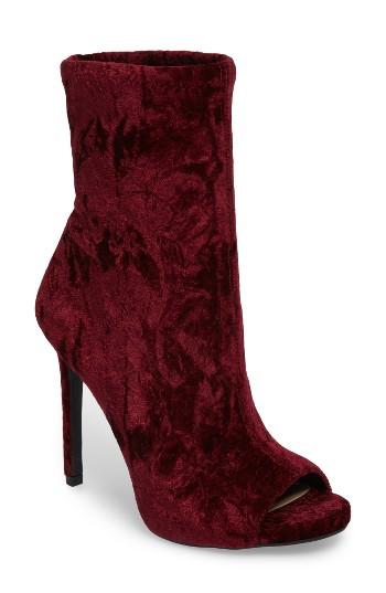 Women's Jessica Simpson Rainer Peep Toe Bootie M - Burgundy