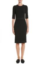 Women's Dolce & Gabbana Stretch Cady Sheath Dress Us / 44 It - Black