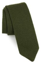 Men's The Tie Bar Solid Knit Wool Tie, Size - Green