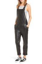 Women's David Lerner Faux Leather Overalls