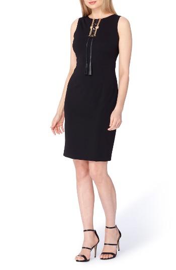 Petite Women's Tahari Sheath Dress P - Black