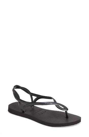 Women's Havaianas 'luna' Sandal /38 Br - Black