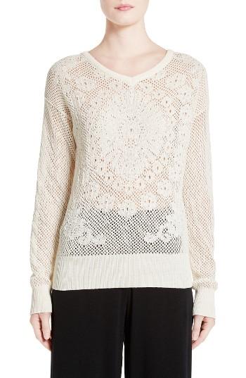 Women's Fuzzi Crochet Sweater