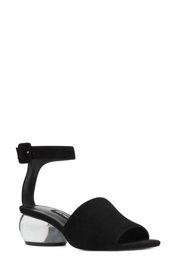Women's Nine West Enyo Clear Heel Sandal .5 M - Black