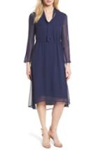 Women's Anne Klein New York Sheer Overlay Tie Dress - Blue