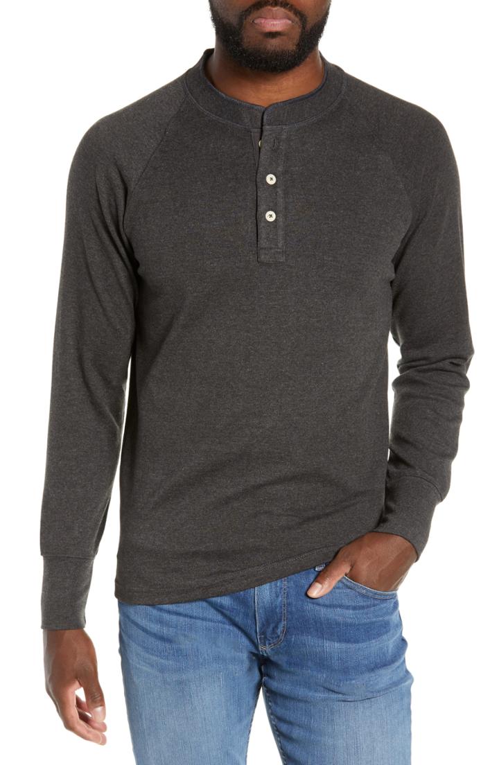 Men's The Normal Brand Puremeso Raglan Henley - Grey