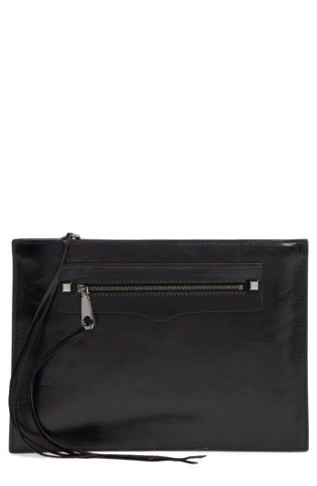 Rebecca Minkoff Regan Leather Clutch - Black