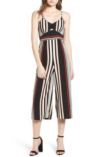 Women's Angie Stripe Jumpsuit - Blue