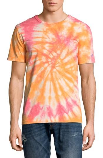 Men's Champion Tie Dye Jersey T-shirt - Orange
