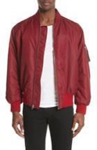 Men's Calvin Klein 205w39nyc Nylon Bomber Jacket Eu - Burgundy