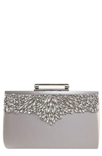 Badgley Mischka Gala Embellished Frame Clutch - Metallic