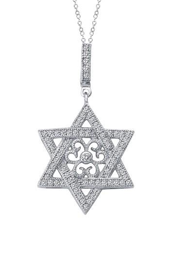 Women's Lafonn Star Of David Simulated Diamond Pendant Necklace