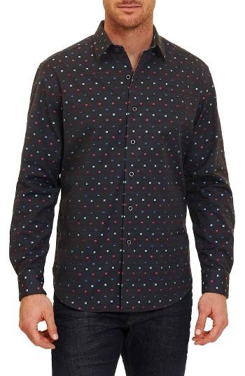 Men's Robert Graham Orion Arm Classic Fit Sport Shirt - Grey