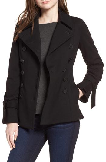 Women's Bailey 44 Tie Cuff Ponte Peacoat - Black
