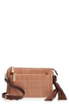 Tommy Bahama Grenadine Woven Faux Leather Crossbody Clutch - Pink