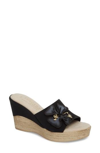 Women's Tuscany By Easy Street Castello Wedge Mule N - Black