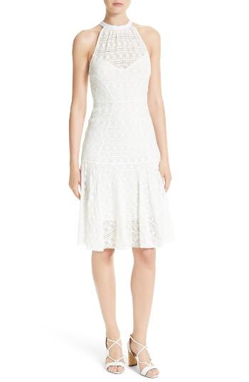 Women's Tracy Reese Stretch Lace Flare Hem Frock