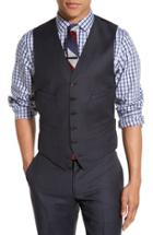 Men's J.crew Ludlow Trim Fit Solid Wool Vest - Blue
