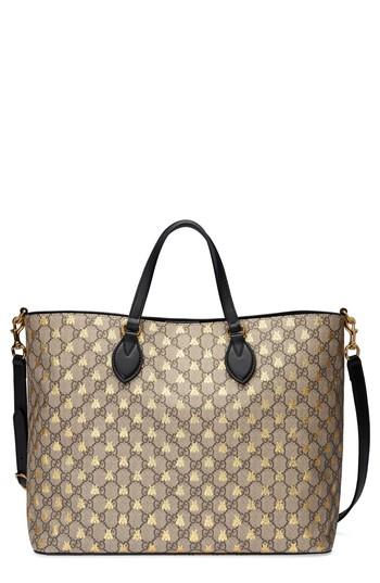 Gucci Bee Gg Supreme Canvas Tote -
