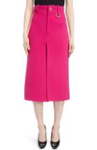 Women's Balenciaga Herringbone Weave Wool Blend Pencil Skirt Us / 40 Fr - Pink