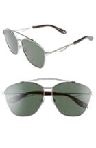 Men's Givenchy 65mm Navigator Sunglasses - Palladium