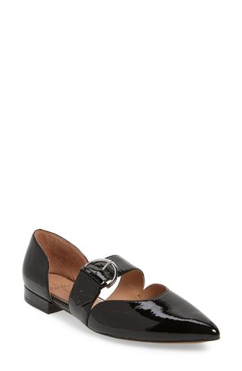 Women's Linea Paolo Dean Pointy Toe Flat M - Black