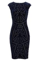 Women's Vince Camuto Velvet Jacquard Sheath Dress - Blue