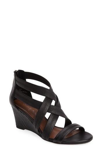 Women's Donald J Pliner Jemi Wedge Sandal .5 M - Black