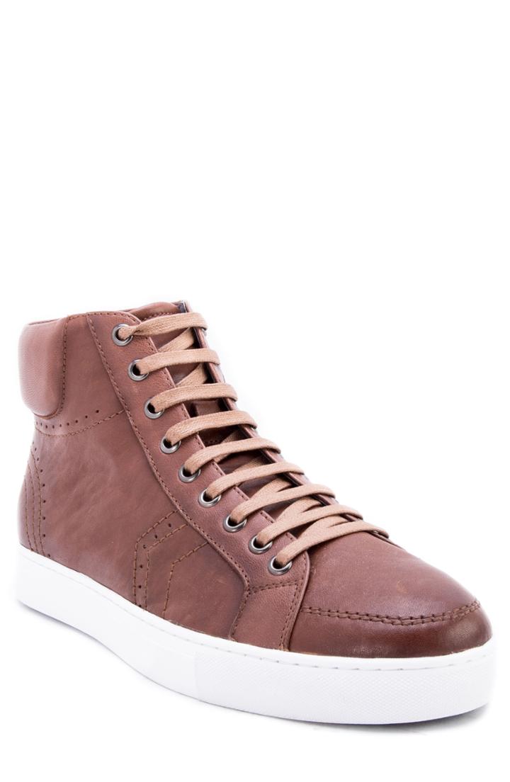 Men's Zanzara Uglow Perforated High Top Sneaker .5 M - Brown