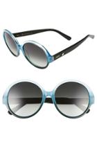 Women's Mcm 58mm Round Sunglasses - Azure/ Petrol Gradient