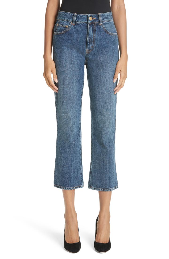 Women's Co Essentials Crop Flare Jeans - Blue