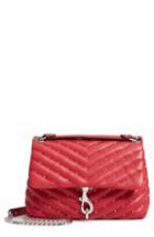Rebecca Minkoff Edie Quilted Leather Crossbody Bag - Red