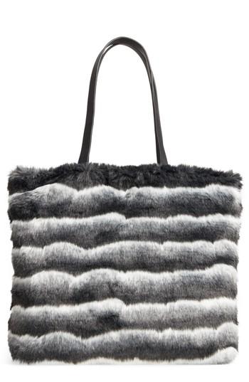 Chelsea28 Aspen Stripe Faux Fur Tote -