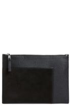 Treasure & Bond Dani Suede & Leather Pouch - Black