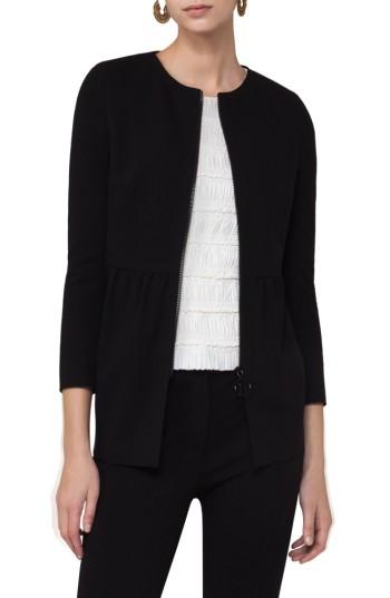 Women's Akris Punto Peplum Jersey Jacket - Black