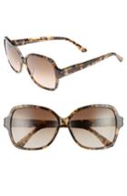 Women's Shades Of Juicy Couture 57mm Square Sunglasses - Khaki Milk Havanna
