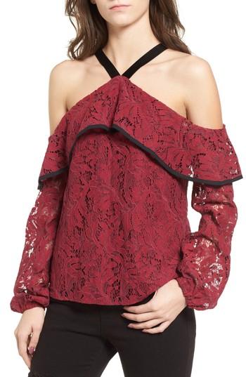 Women's Wayf Helena Lace Top - Blue