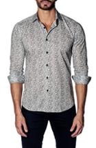 Men's Jared Lang Slim Fit Floral Print Sport Shirt, Size - White