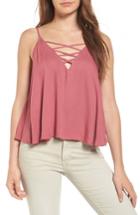 Women's Ella Moss Stella Lace-up Tank - Pink