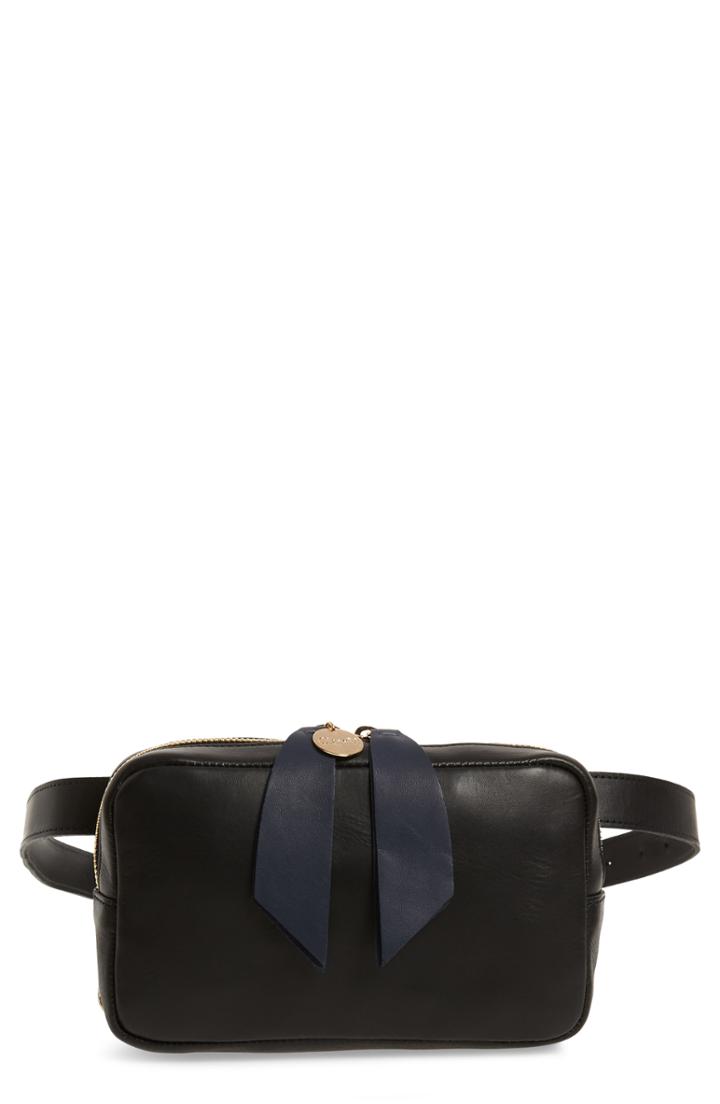 Clare V. Le Belt Faux Leather Convertible Crossbody Bag - Black