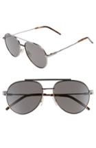 Men's Fendi 60mm Polarized Aviator Sunglasses - Dark Ruthenium