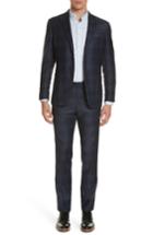 Men's Eidos Napoli Trim Fit Plaid Wool Suit
