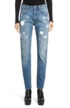 Women's Acne Studios Paint Splatter Jeans - Blue