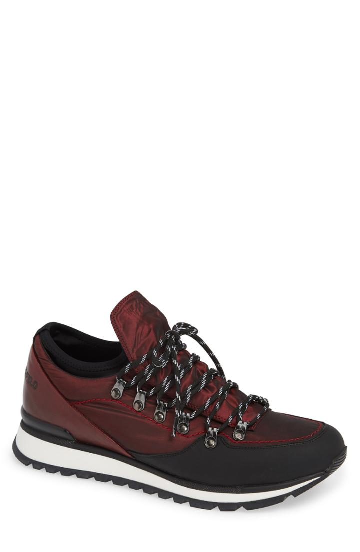 Men's Karl Lagerfeld Paris Low Top Hiker Sneaker .5 M - Red