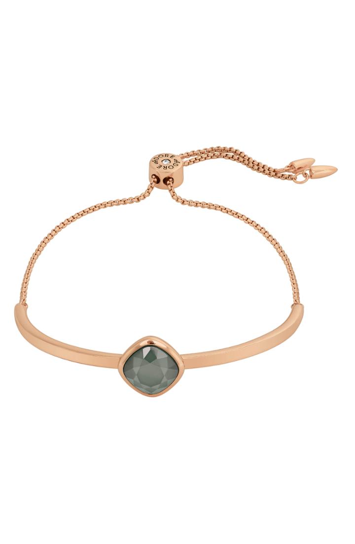 Women's Adore Soft Square Stone Slide Bracelet