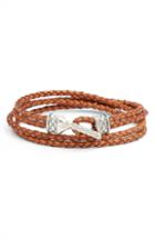 Men's Degs & Sal Braided Leather Wrap Bracelet