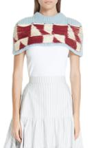 Women's Calvin Klein 205w39nyc Wool Blend Quilt Jacquard Shoulder Warmer