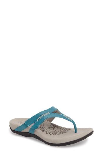 Women's Aetrex Celia Flip Flop Eu - Blue