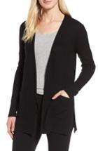 Women's Nordstrom Signature Waffle Stitch Cashmere Cardigan - Black